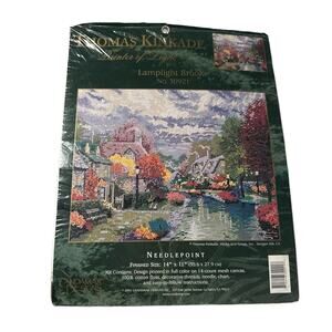 Candamar Designs Thomas Kinkade Lamplight Brooke Needlepoint 30921 New Open